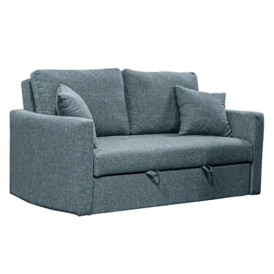SOFA CAMA FULL VIVA TELA AZUL OSCURO IMPERMEABLE (2 BULTOS)