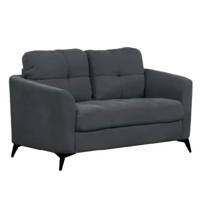 SOFA DOBLE CALLIE TERCIOPELO GRIS OSCURO (2 BULTOS)