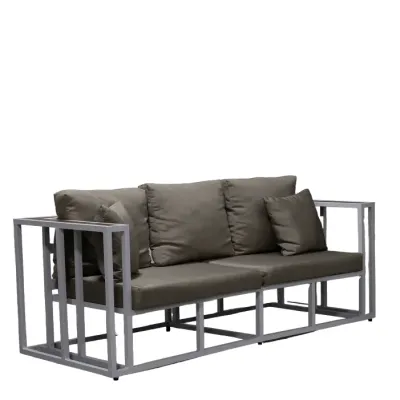 SOFA TRIPLE  FLAMINGO ALUMINIO DECK 