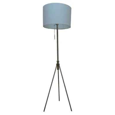 Lampara De Pie Tripod Plateado