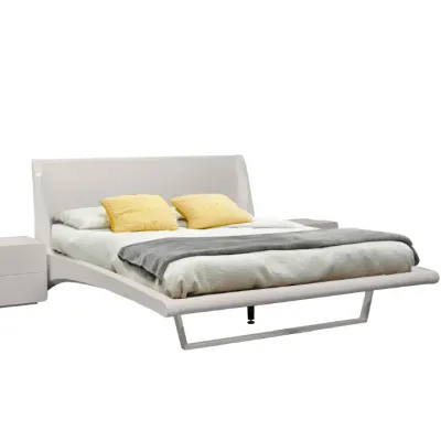 Cama king alfa Blanca Laqueada